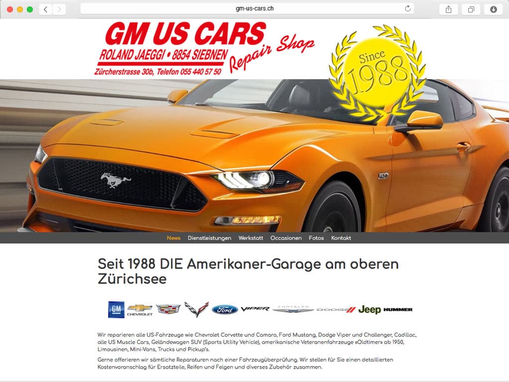 Auto-Garage für US-Cars in Siebnen